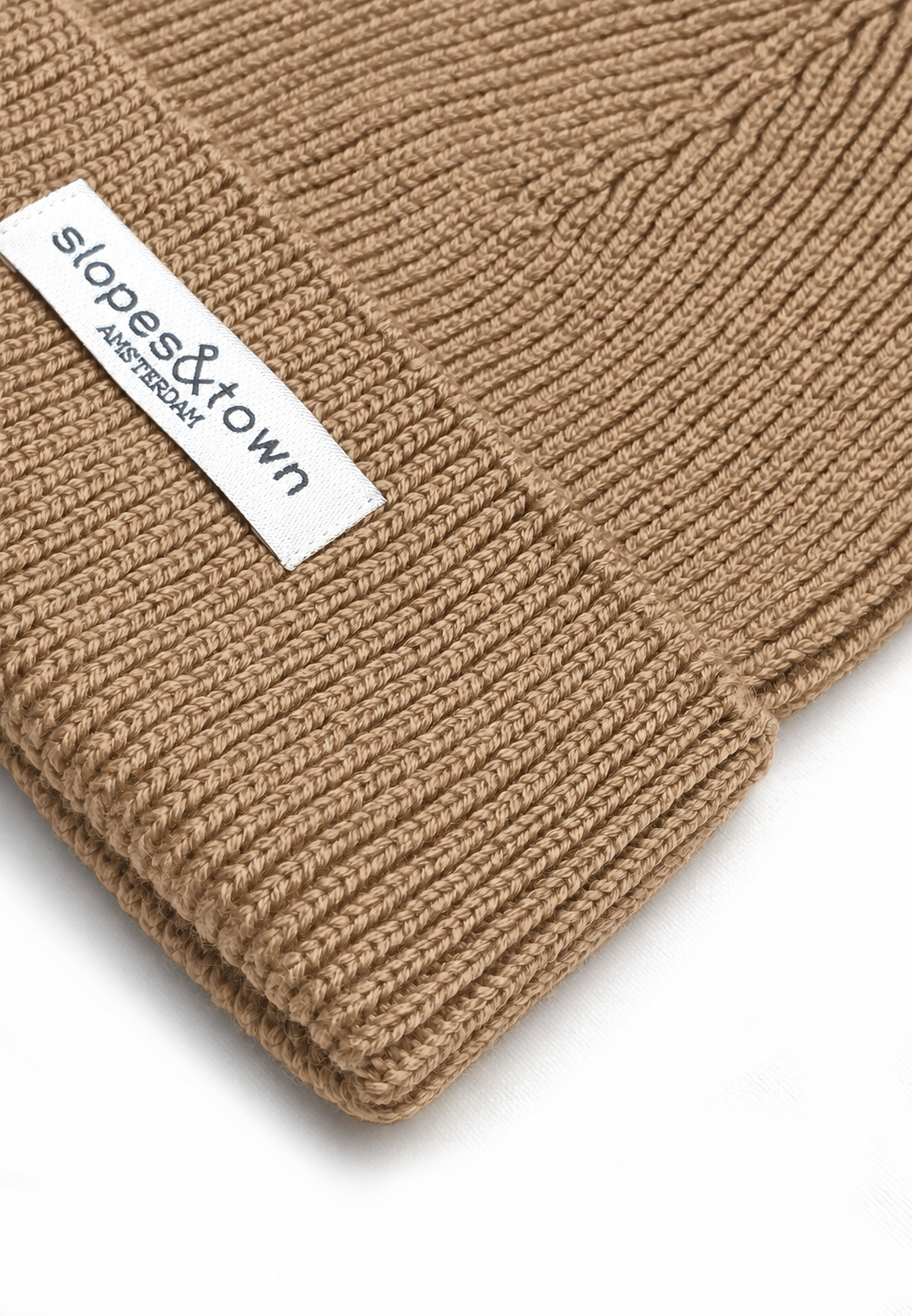 Kids Merino Wool Beanie Mono Caramel