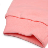 Pink organic cotton joggers with cat embroidery for kids