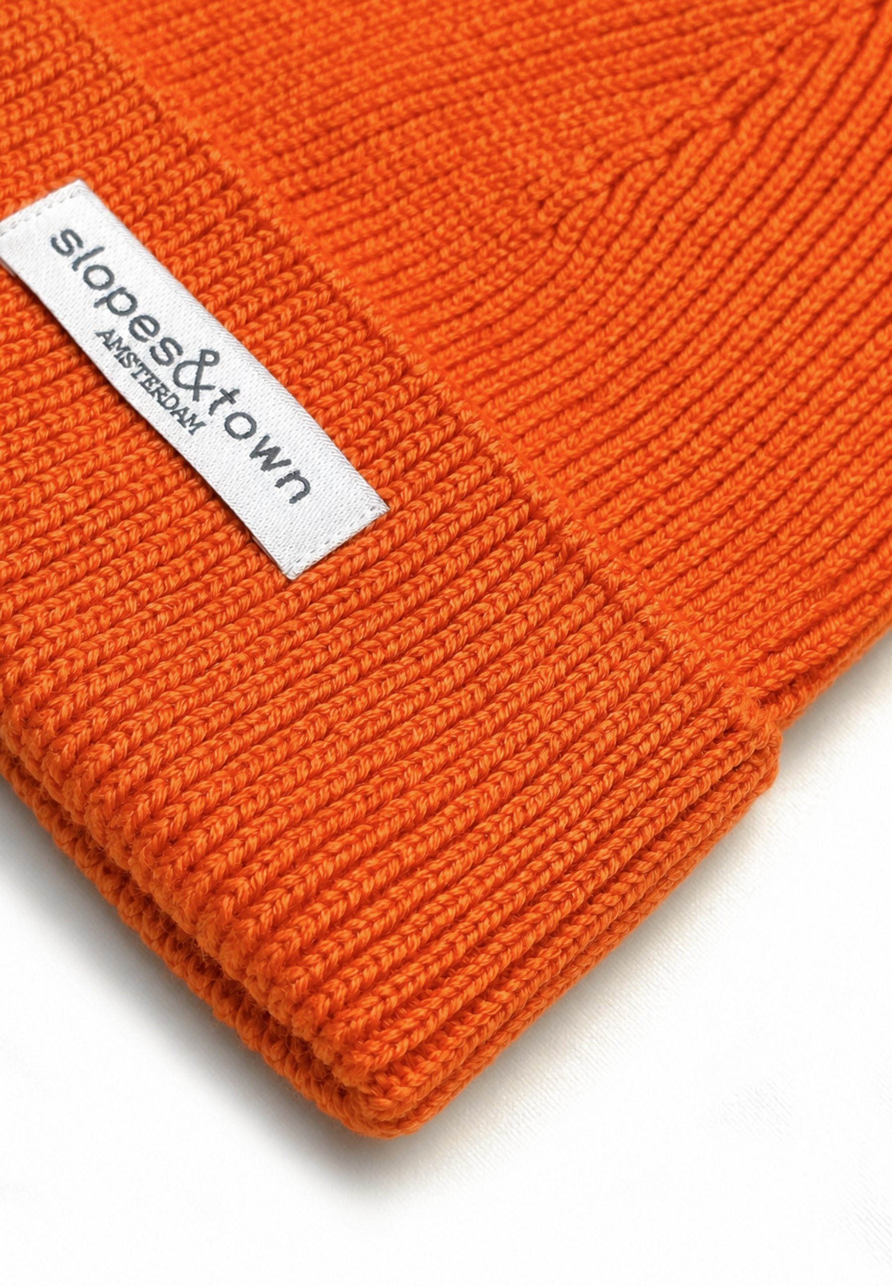 Kids Merino Wool Beanie Mono Orange