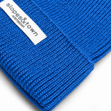 Kids Merino Wool Beanie Mono Electric Blue