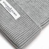 Kids Merino Wool Beanie Mono Melange Grey