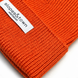 Kids Merino Wool Beanie Mono Orange