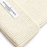 Kids Merino Wool Beanie Mono Off-white