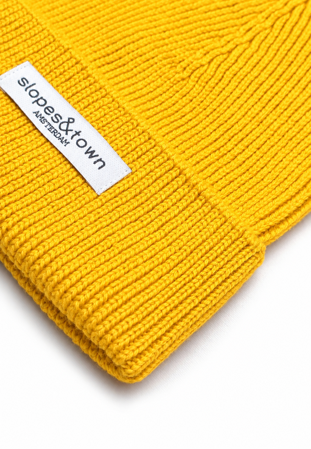 Kids Merino Wool Beanie Mono Yellow