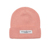 Kids Merino Wool Beanie in Soft Pink - Slopes and Town
