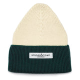 Pistachio Shell and green merino wool beanies for kids