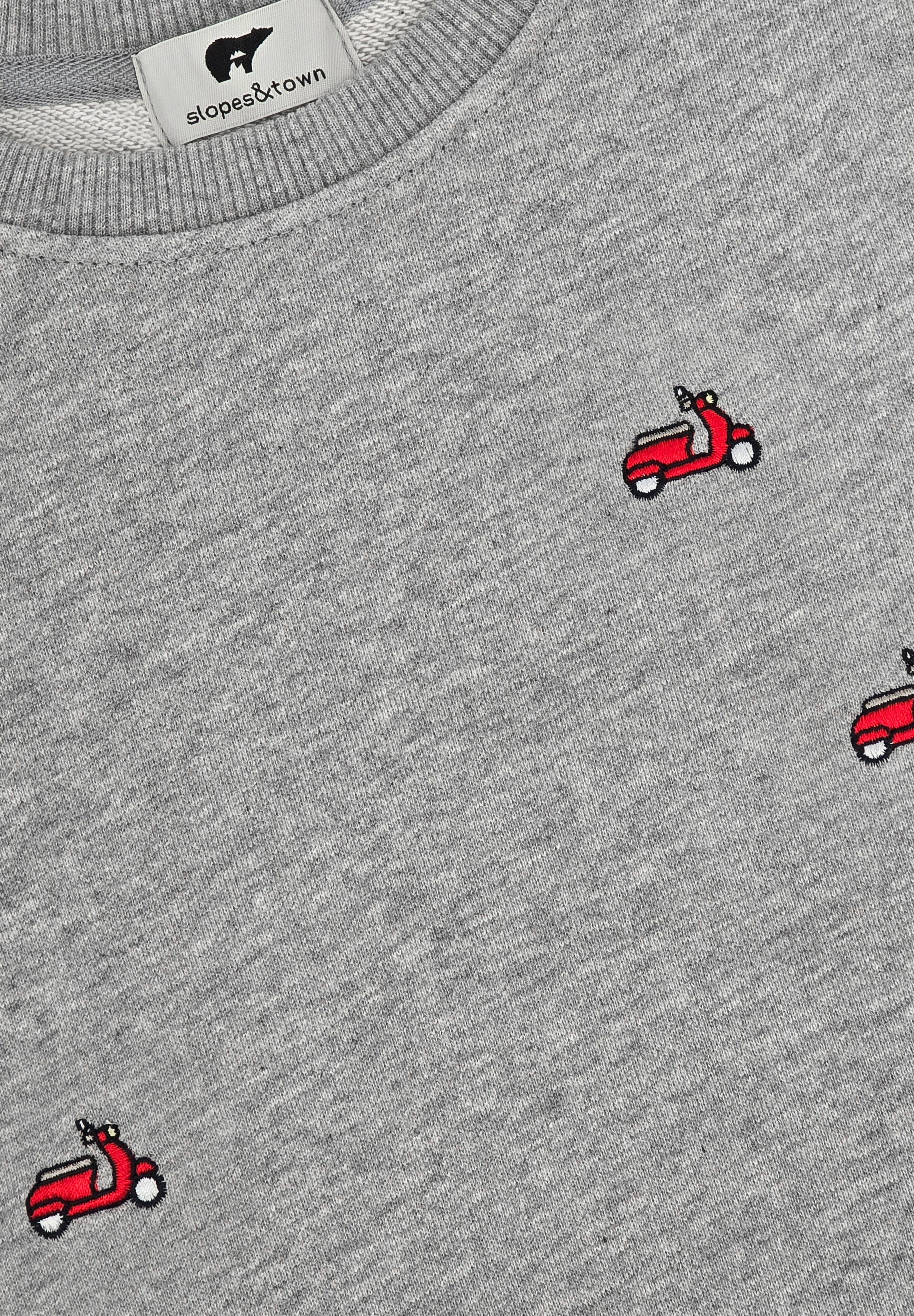 Kids’ organic cotton sweatshirt with Vespa embroidery