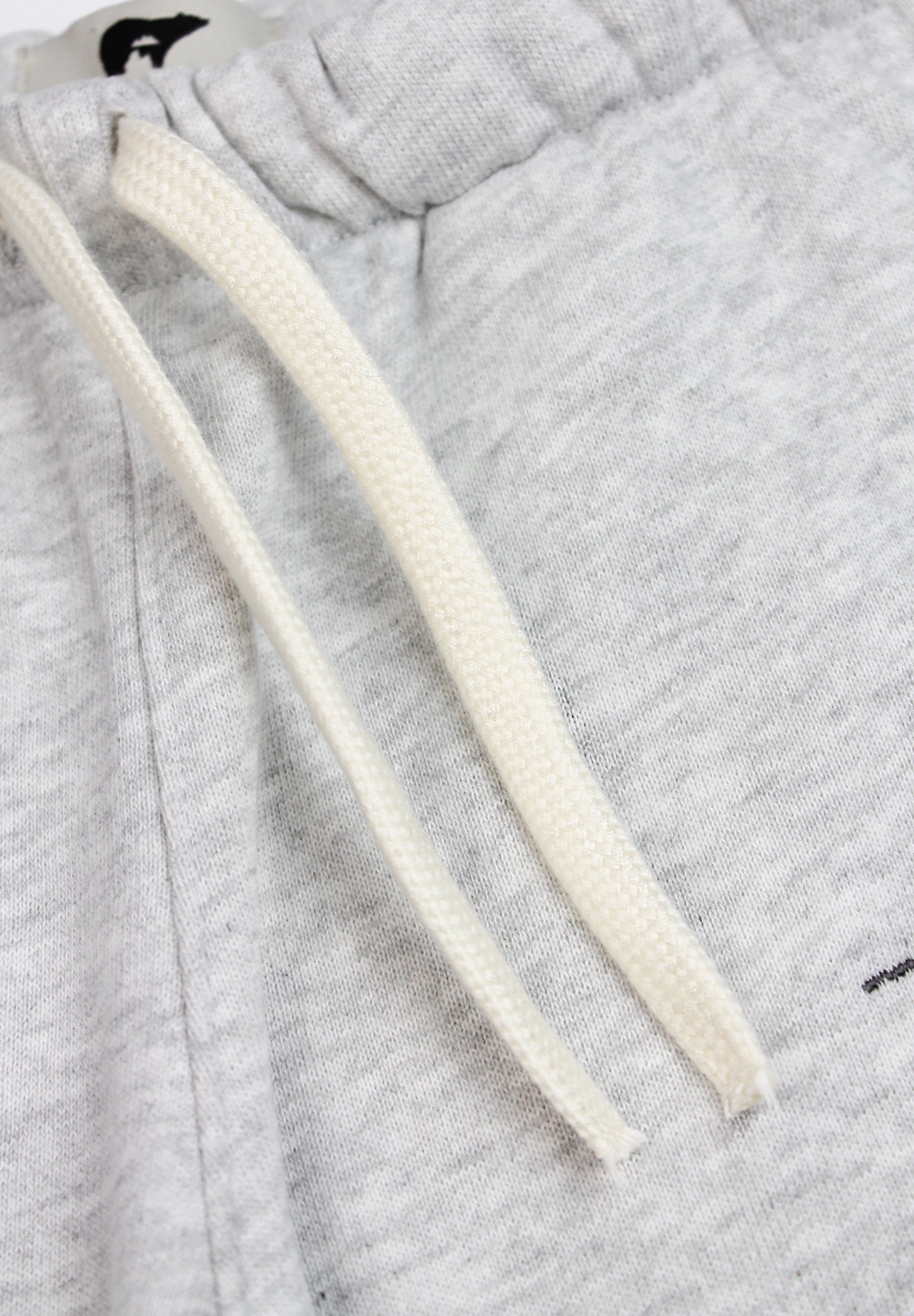 Alpine cable car design on grey kids' sweatpants