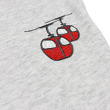 Grey tracksuit with red mountain lift design for kids